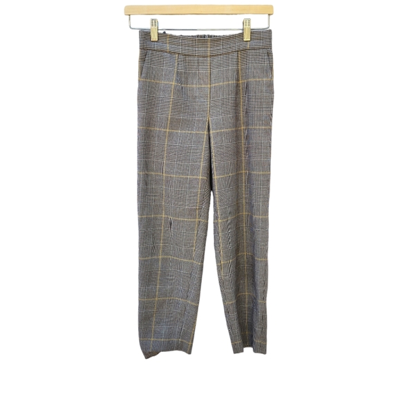 Babaton Plaid Trouser Brown Stretch Waistband 2 - Picture 2 of 11